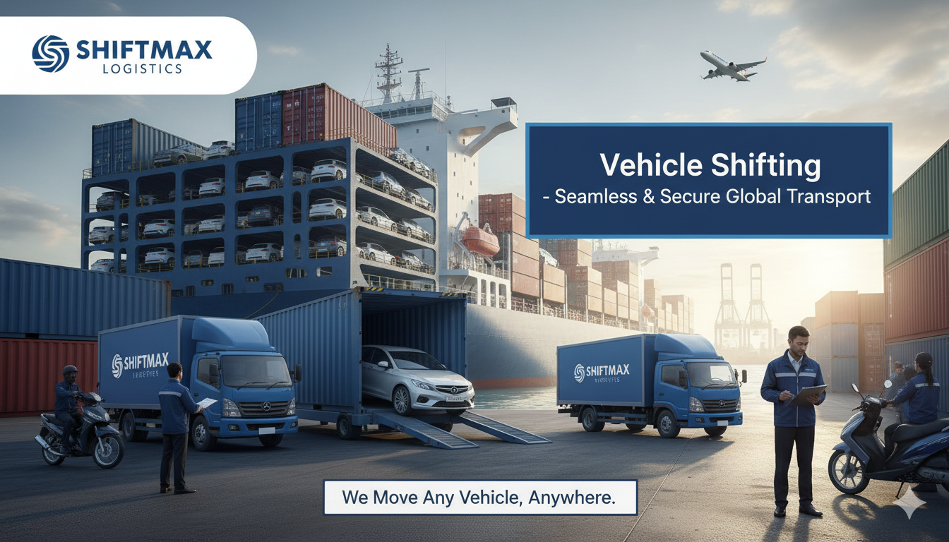ShiftMax Logistics vehicle shifting services - safe car and bike transportation across India with 25K+ vehicles shifted
